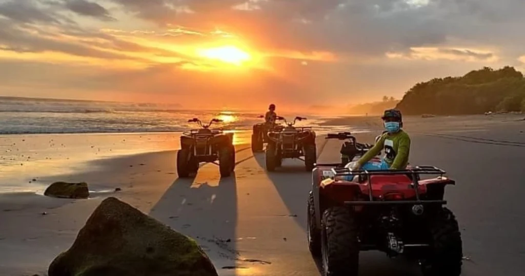 Sunset quad biking in bali